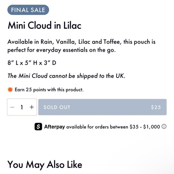 Summer Fridays Mini Cloud Cosmetic Bag in Lilac - Picture 4 of 4